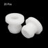 MECCANIXITY 20Pcs Snap Rubber Grommet Plug Mount, Dia 7mm ID 4.5mm Seal Anti-Scratch for Electrical Box Cable Pipe White