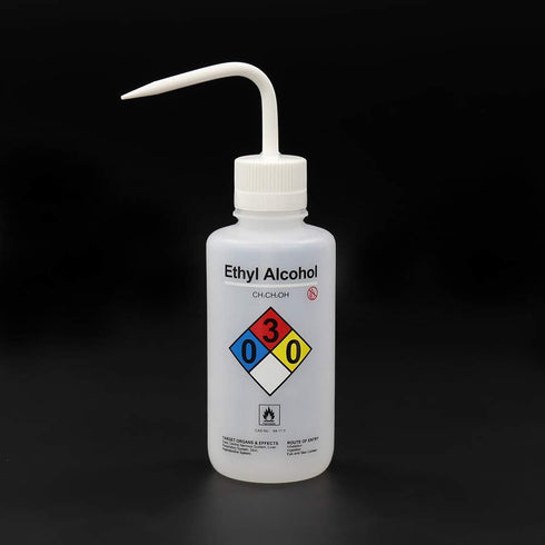 ULAB Scientific Wash Bottle Set, 500ml Self-Venting Safety Wash Bottles of Distilled Water and Ethyl Alcohol
