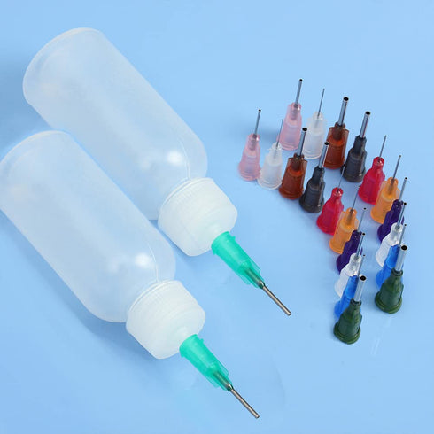 Utoolmart Industrial Dispensing Needle, 40pcs Blunt Needle, Stainless Steel Precision Applicator, 17G, Transparent Color