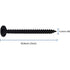 70pcs #8 × 2” Modified Truss Head Wood Screws, Phillips Drive, Black Screws with Screwdriver Bit