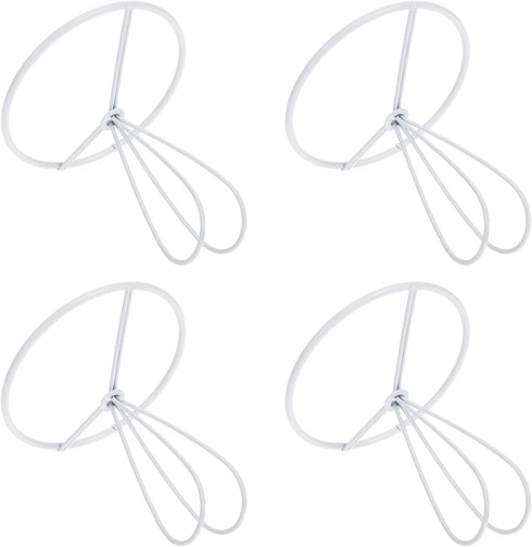 OSALADI Lampshade Frame Cone Shape Wire Lamp Cover with Ring Support 4-Pack