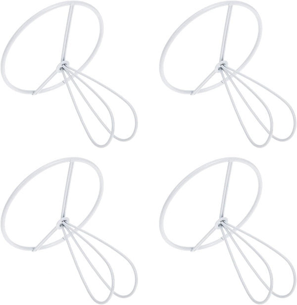 OSALADI Lampshade Frame Cone Shape Wire Lamp Cover with Ring Support 4-Pack