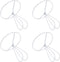 OSALADI Lampshade Frame Cone Shape Wire Lamp Cover with Ring Support 4-Pack