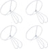 OSALADI Lampshade Frame Cone Shape Wire Lamp Cover with Ring Support 4-Pack