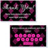 Jewelry Loyalty Cards | 50 Pack Thank You Notes Black Pink Fleur | 5 Bling Buy 12 Get One Free