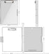 Clipboard with Storage, Heavy Duty Clip Boards 8.5x11 with 2 Storage Cases, Clear Top Panel Clipboards