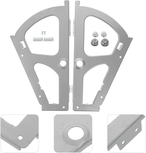2 Cabilock Shoe Cabinet Flip Rack Hinges Pairs Steel Bracket Replacement for Single-Layer Flip Shoe Rack Gray Hardware