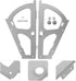 2 Cabilock Shoe Cabinet Flip Rack Hinges Pairs Steel Bracket Replacement for Single-Layer Flip Shoe Rack Gray Hardware