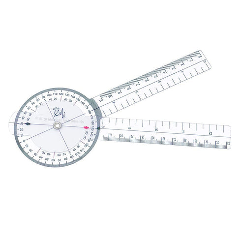 EMI Goniometer Physical Therapy 4 Piece Set, EGM-429TM - 12", 8", 6", and Tape Measure
