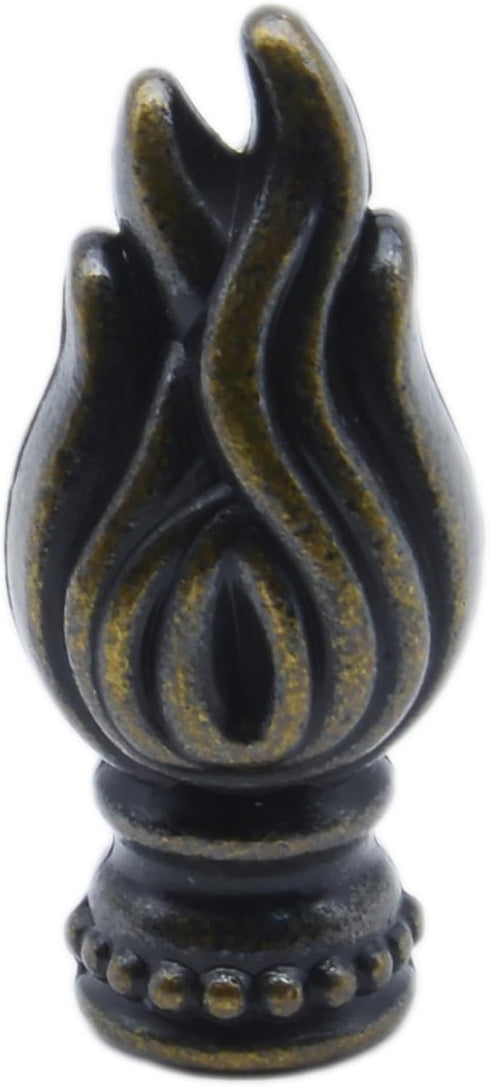 HAJXZH 1 PCS Lamp Finials Decorative Flame Style Solid Lampshade Top Harp Top