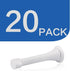 HOMOTEK 20 Pack Spring Door Stops, 3-1/8” Heavy Duty Door Stop with Low Mounted White Rubber Bumper Tips