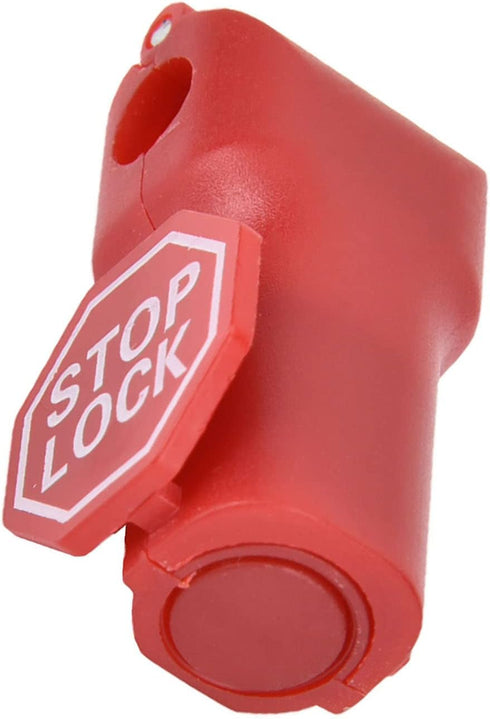 Generic 100 Pack 4.5mm Peg Hook Locks, Plastic Magnet Security Red Stop Locks, Anti-Theft Pegboard Display Lock