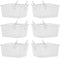 POPETPOP Pegboard Bins Kit with Hooks 6Pcs Clear Plastic Storage Organizer Bins