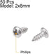 uxcell 2.2x5mm Self Tapping Screws, Phillips Pan Head Screw, 316 Stainless Steel Fasteners, 50Pcs