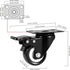 Caster Wheels, 2 inch Casters, Casters Set of 4 Heavy Duty - CLOATFET Locking Casters, Swivel Casters with Brake (Top Plate), Non Marking Black Castor Wheels for Cart Furniture Workbench