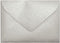 LUXPaper #17 Mini Envelopes, 2 11/16" x 3 11/16", Silver Metallic, 50 Qty