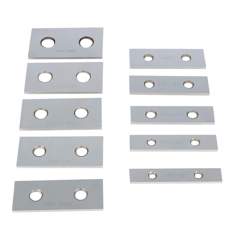 10-Pack Steel Parallel Set - 1/8In Thick 3In Long .0002In Hardened Precision Machinist Tools
