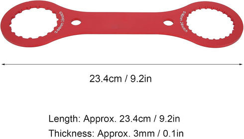 Bottom Bracket Wrench, BB Wrench Bottom Bracket Tool 44mm 46mm 16 24 Notch BB Installation Remover Tool(red) by Dilwe