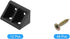 12Pcs 90 19x32x19mm uxcell Degree Plastic Corner Braces, Nylon Shelf Right Angle Brackets with Screws for Cabinets