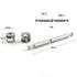 4 Set Furniture Hardware Double End Head Rod Connection Cam Fittings, 84mm Furniture Board Panel Connection Accessories