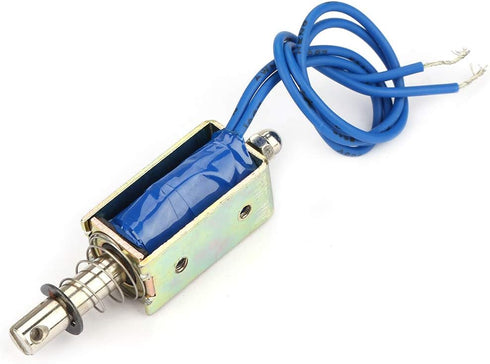 DC Electromagnet, 6/12/24V 300mA Pull Push Type for Food Machine Textile Machinery, 10mm Retractable Range