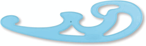 STAEDTLER Mars Professional French Curve Design Ruler Set, 3 Essential A B C Shapes, Blue Transparent Plastic