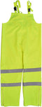 Petra Roc LBIP-CE-M Bib Rain Pants, ANSI Class E 300D Oxford/PU Coating Waterproof, Lime
