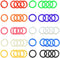 GOUBIANCEN 50 Pcs Loose Leaf Binder Rings,0.78 Inch Plastic Rings, Colorful Loose Leaf