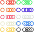 GOUBIANCEN 50 Pcs Loose Leaf Binder Rings,0.78 Inch Plastic Rings, Colorful Loose Leaf