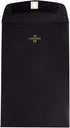 JAM PAPER 6 x 9 Open End Catalog Envelopes, Black with Clasp Closure, 50 Pack