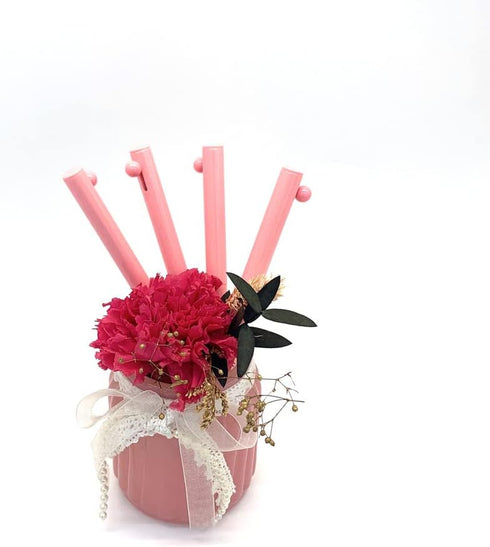 Balmy Pastel Ballpoint Pens, 4Pcs Comfortable Writing Pens, Black Ink Medium Point Gift Pens