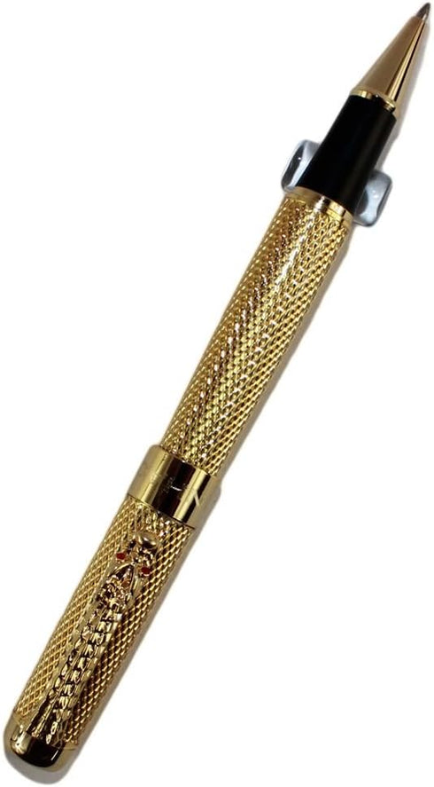 Gullor Golden Dragon Rollerball Pen, 1200 Red Crystal Eyes (Golden)