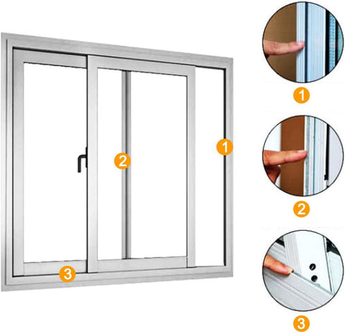 39.4FT Brush Weather Stripping, Self Adhesive Seal Strip for Windows and Doors, Soundproofing, Windproof, Grey