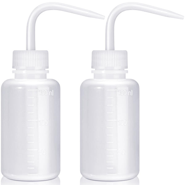 Professional 2PCS 150ML Lash Water Bottle Squeezer, 5oz Tattoo Wash Bottle for Eyelashes, Easy to Carry (Translucent