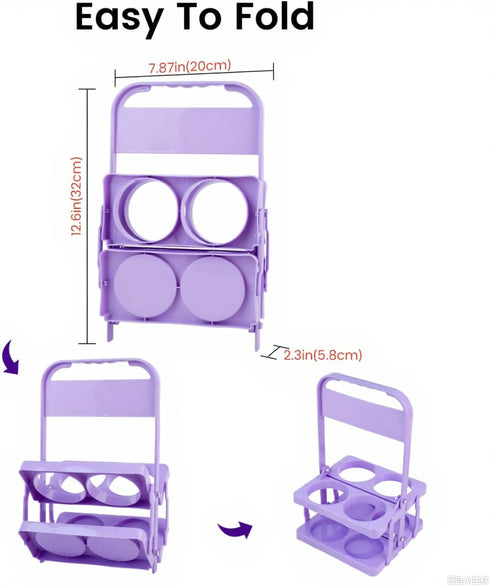 4 Bodaon Cup Drink Carrier with Handle, Plastic Cup Carriers for Drinks, Drink Holder Car, Take Out Delivery Drivers