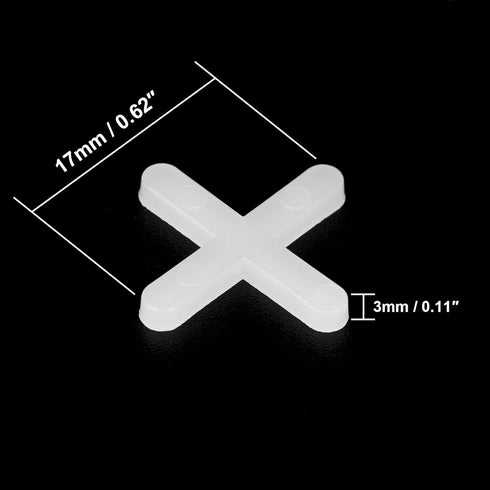 Cosmos 600 Pcs 1/8’’ 3mm Tile Spacers for Ceramic Wall Floor Tile Installation, Wall Plastic Tiling Tools (Cross Shape)