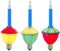 Novelty Lights 3 Light Traditional Christmas Bubble Light Replacement Pack, Blue, 3 Pack