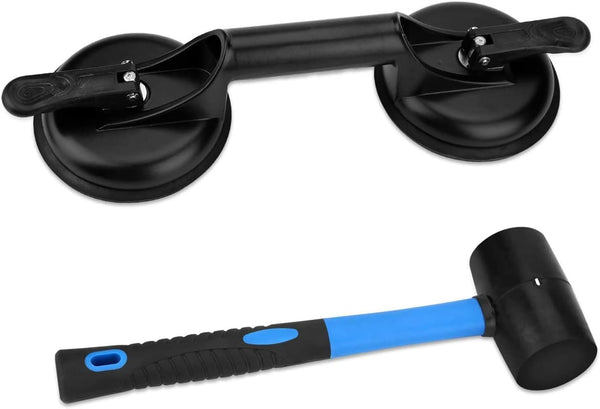FCHO Floor Gap Fixer Tool for Laminate Floor Repair with Suction Cup and Mallet (Not for Scraped Surfaces)