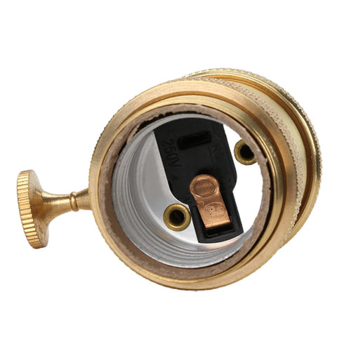 Superdream E26 E27 Bulbs, (1 Pack) Brass Screw Thread DIY Light Socket Vintage Copper Edison Retro Pendant Lamp Holder