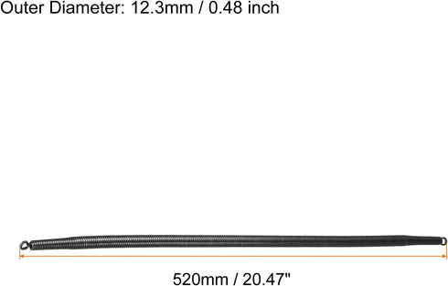 PATIKIL 12.3mm OD A Type Spring Tube Bender 520mm Long for 16mm 3/8" PVC Pipe in Home Renovations and Electrician Wiring