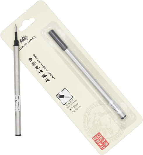 Gullor Nice Jinhao Black Ink Rollerball Pen Refill, 0.5mm, 10 Refills