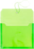 JAM PAPER Plastic Expansion Envelopes with Elastic Band Closure, Letter Booklet, 9 3/4 x 13, Lime Green
