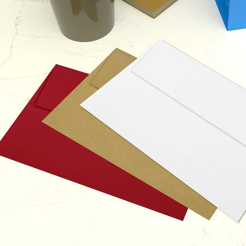 LUXPaper Bright White A7 Invitation Envelopes | 5 1/4" x 7 1/4" | 24lb Text | 100 Qty