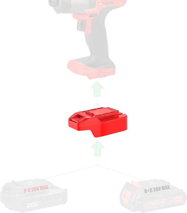 Adapter for Bauer 20V Tools, Compatible with Porter Cable 20V PCC680 and Black & Decker LBXR20 20V MAX, 1 Adapter Only
