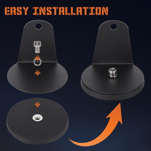 Hood1 Magnetic Light Bar Mount, Powerful Magnetic Base Mount Bracket for Bottom-Mounted Offroad LED Work Light Mounting