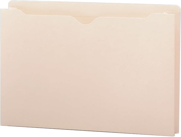 Smead File Jacket, Manila, Legal Size, Reinforced Straight-Cut Tab, 1-1/2" Expansion, 50 per Box (76540)