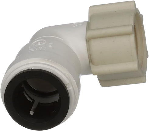 Watts AquaLock P-635 Quick Connect Female Swivel Elbow for Water Plumbing Lines, White, 1/2 Inch