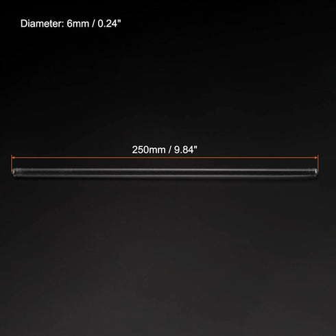 MECCANIXITY 3.3 Borosilicate Glass Stick 9.84" Length 6mm Dia Stir Rod Mixing Tools with Both Ends Round for Lab Kitchen Science 3Pcs