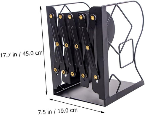 LIFKOME Stretching Bookend Desk Organizer for Home Office Storage Random Base Versatile Book Container for Books