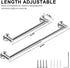 Holder(13.18inch-24inch) Accessories(1Pack,Silver) MGahyi Towel Racks for Bathroom-Adjustable Towel Sturdy